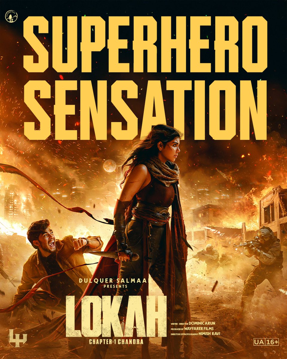 #Lokah A good first half followed by a terrific second half 👏🏻Dominic Arun brings alive an imaginative and ambitious universe that blends entertainment with heroism beautifully. Top-notch making.
Kalyani is kickass🔥 Naslen, Sandy and the cameos👏🏻

Overall a Blockbuster Superhero
