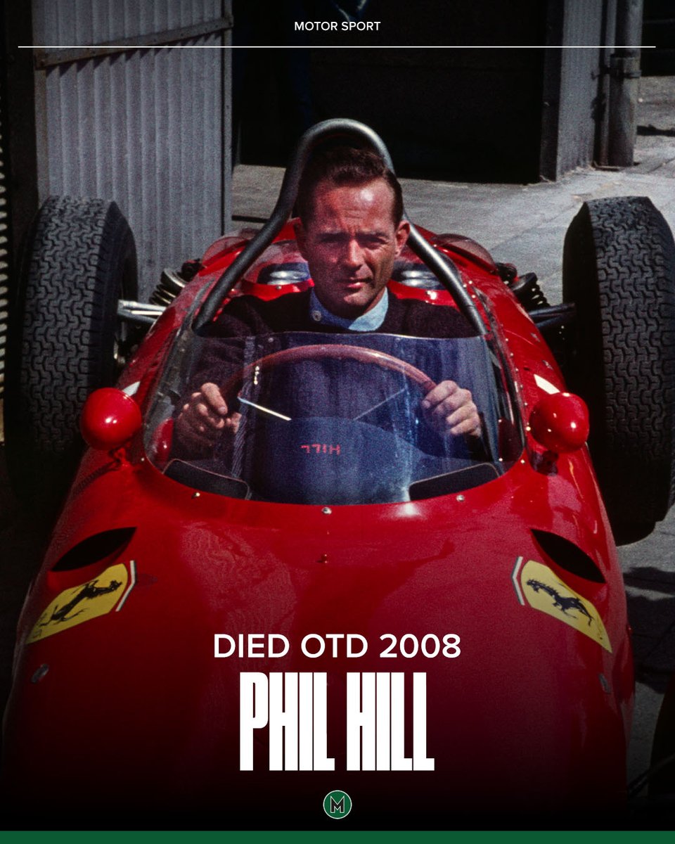 Phil Hill, the USA's first F1 world champion, died OTD in 2008. 

📸: Grand Prix Photo