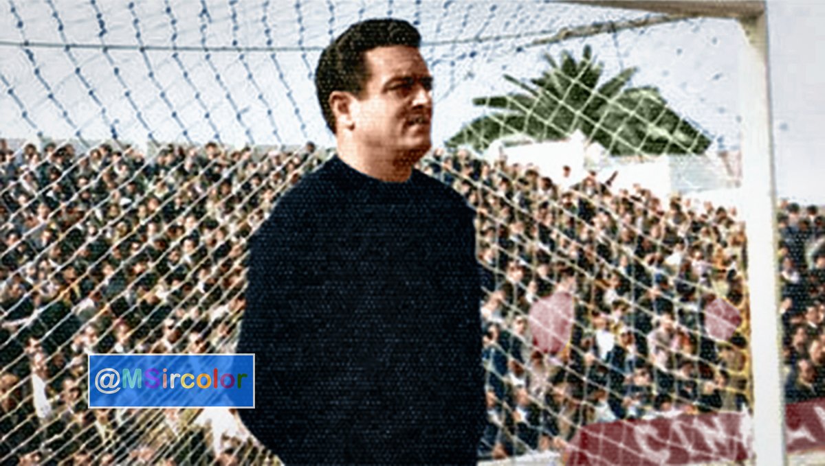 MSircolor's tweet photo. Foto coloreada, del portero José García #Campillo, portero Alicantino de #GuardamardelSegura que jugó en el @cfhercules(52-57) @XerezCD_OFICIAL(57-58) @realmurciacfsad(58-66) @RealBetis (66-68) #MelillaCF (69-70) https://t.co/oTKzRqwTKU