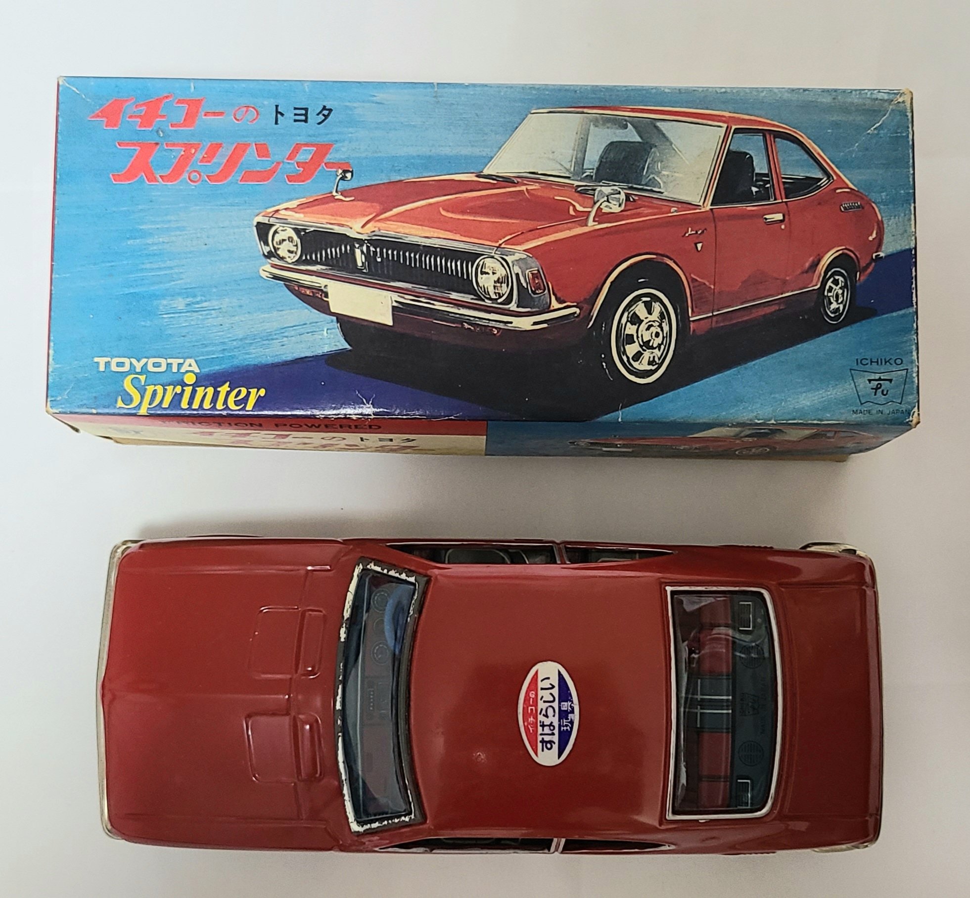 レトロ 当時物 イチコー トヨタ スプリンター ブリキ 自動車 昭和レトロ ブリキの車 イチコー トヨタ スプリンター MADE IN