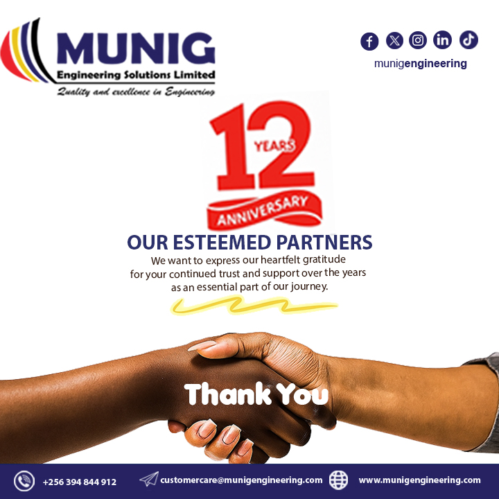 Munig Engineering Solutions (@munigengineers) on Twitter photo This milestone reflects our commitment to providing innovative, sustainable engineering solutions and exceptional services. We are looking forward to strengthening our relationship and achieving new heights together in the years to come.
#anniversary
#stakeholders This milestone reflects our commitment to providing innovative, sustainable engineering solutions and exceptional services. We are looking forward to strengthening our relationship and achieving new heights together in the years to come.
#anniversary
#stakeholders