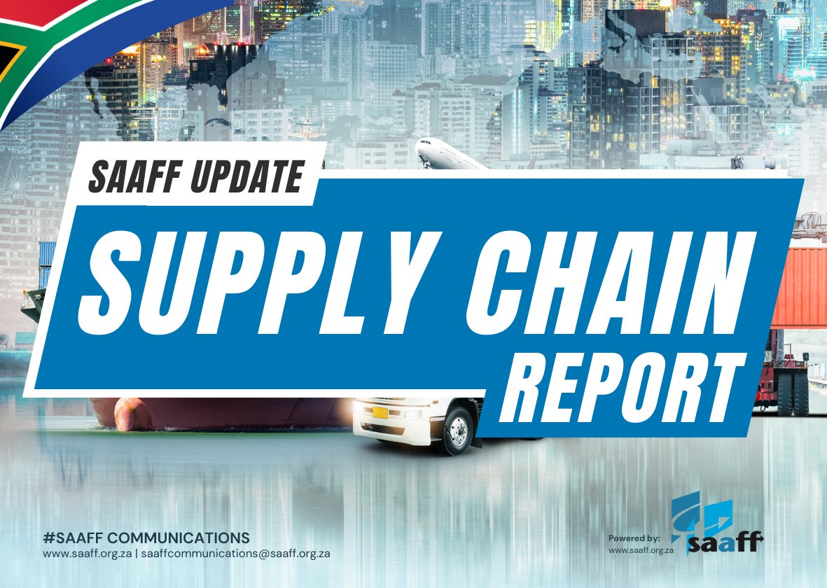 📊 Supply Chain Update (21 Aug 2025):

- Durban: 14 vessels waiting, 31 alongside (weather &amp; tug delays).
- Richards Bay: 13 waiting, ops slowed by weather.
- Cape Town: 9 vessels at berth, delays from winds.
- Ngqura: 6 vessels alongside.

Member Report: lnkd.in/dcxzHysv