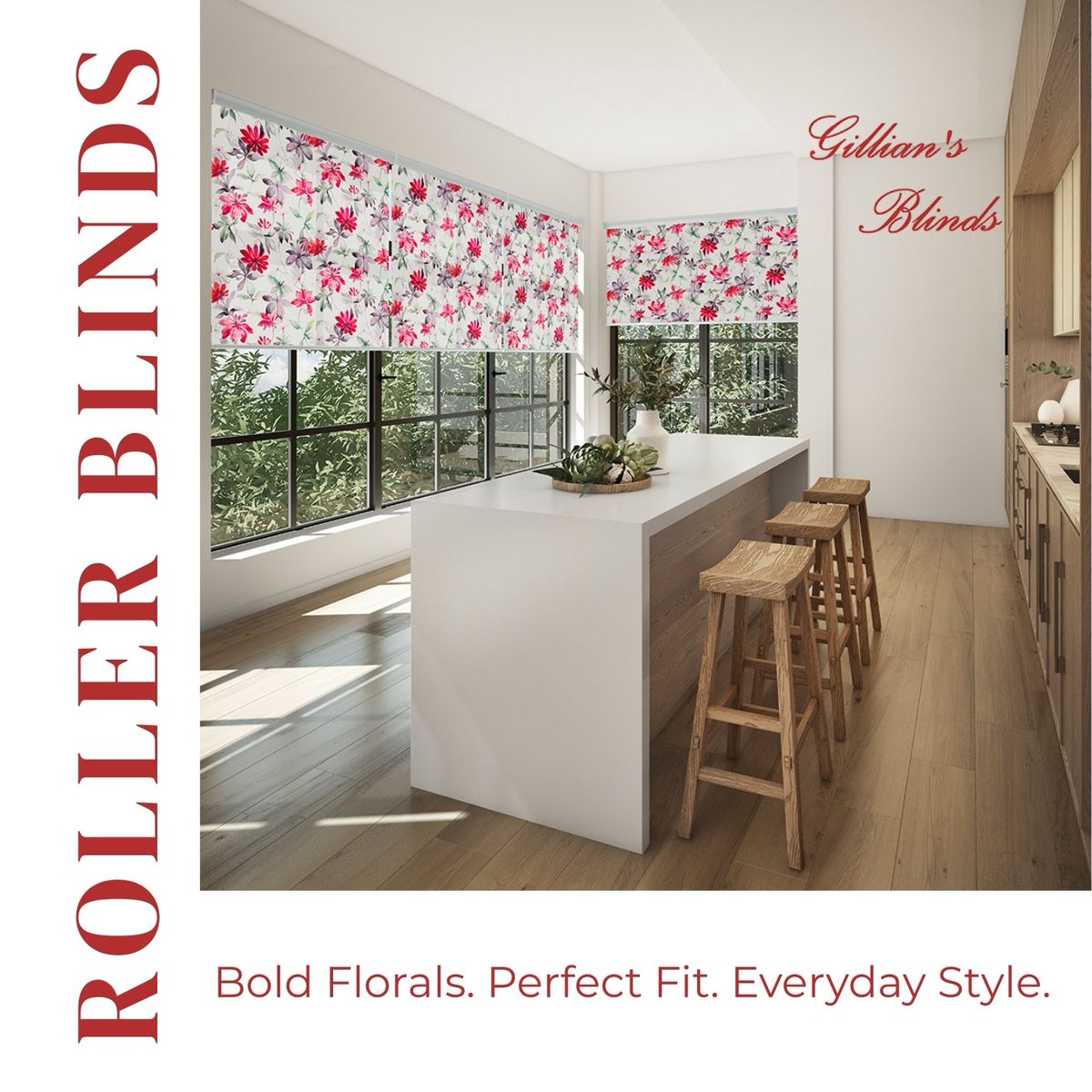 GilliansBlinds's tweet photo. โจ Brighten up your kitchen with a splash of colour! โจ
These stunning Roller Blinds bring the perfect balance of bold florals and practical shading.
๐ Refresh your windows today! https://t.co/kaf3koAliT
#HomeStyle #RollerBlinds #KitchenGoals #WindowStyle #FloralBlinds https://t.co/buRVVyZmTP