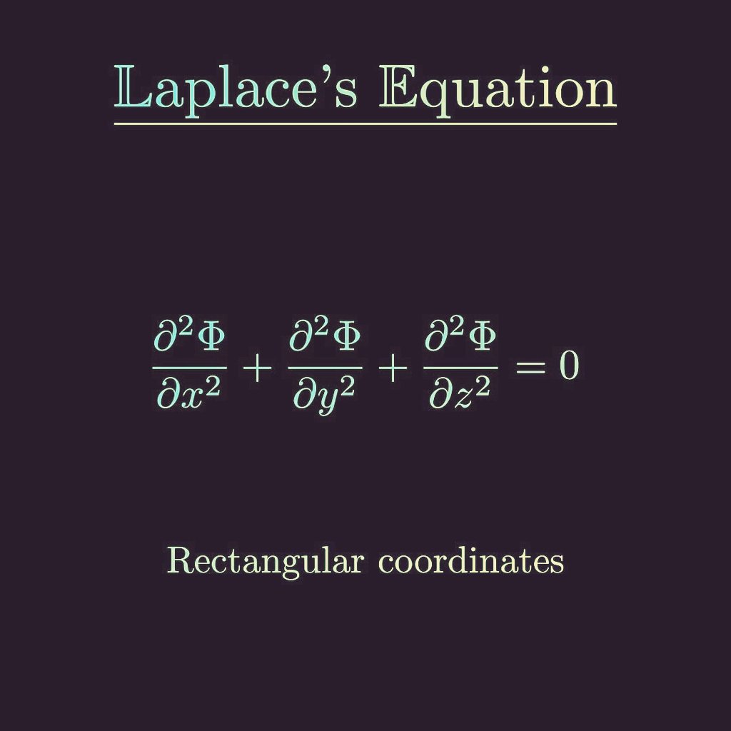 Laplace's Equation 
In Rectangular Coordinate