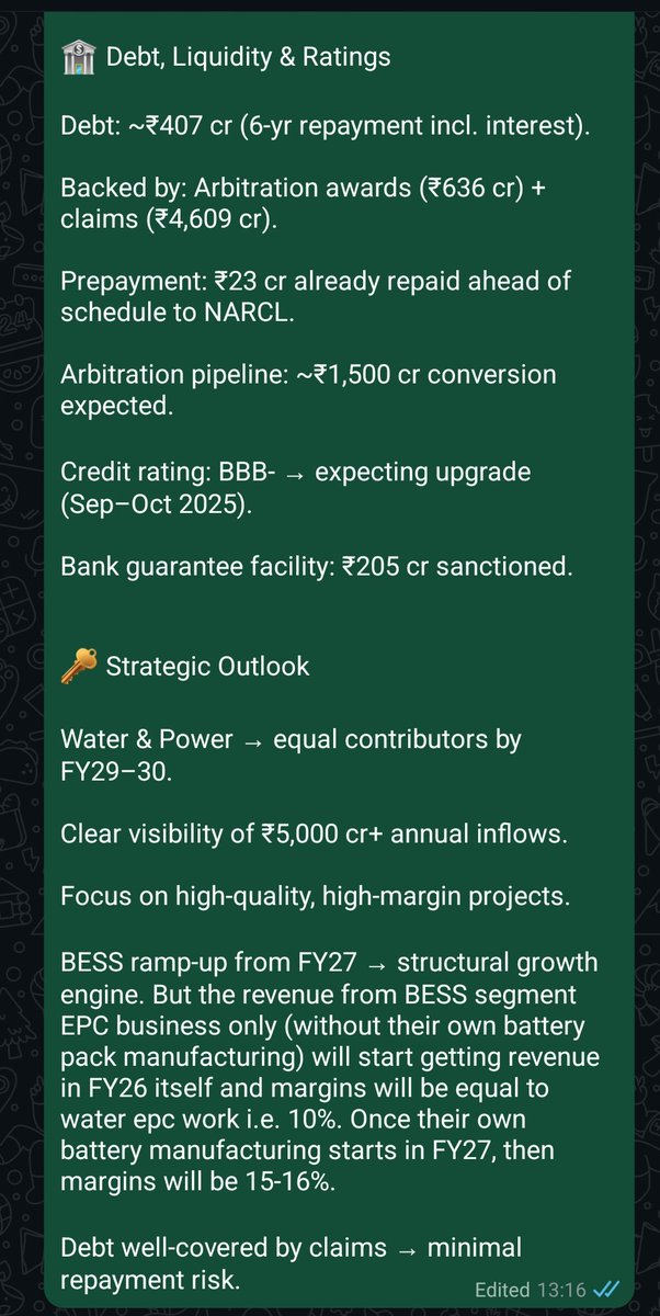 SUBHASH1357's tweet image. SPML infra FY26 Q1 call notes below:
No numbers were revealed on bid pipeline of BESS sector
#spml #spmlinfra