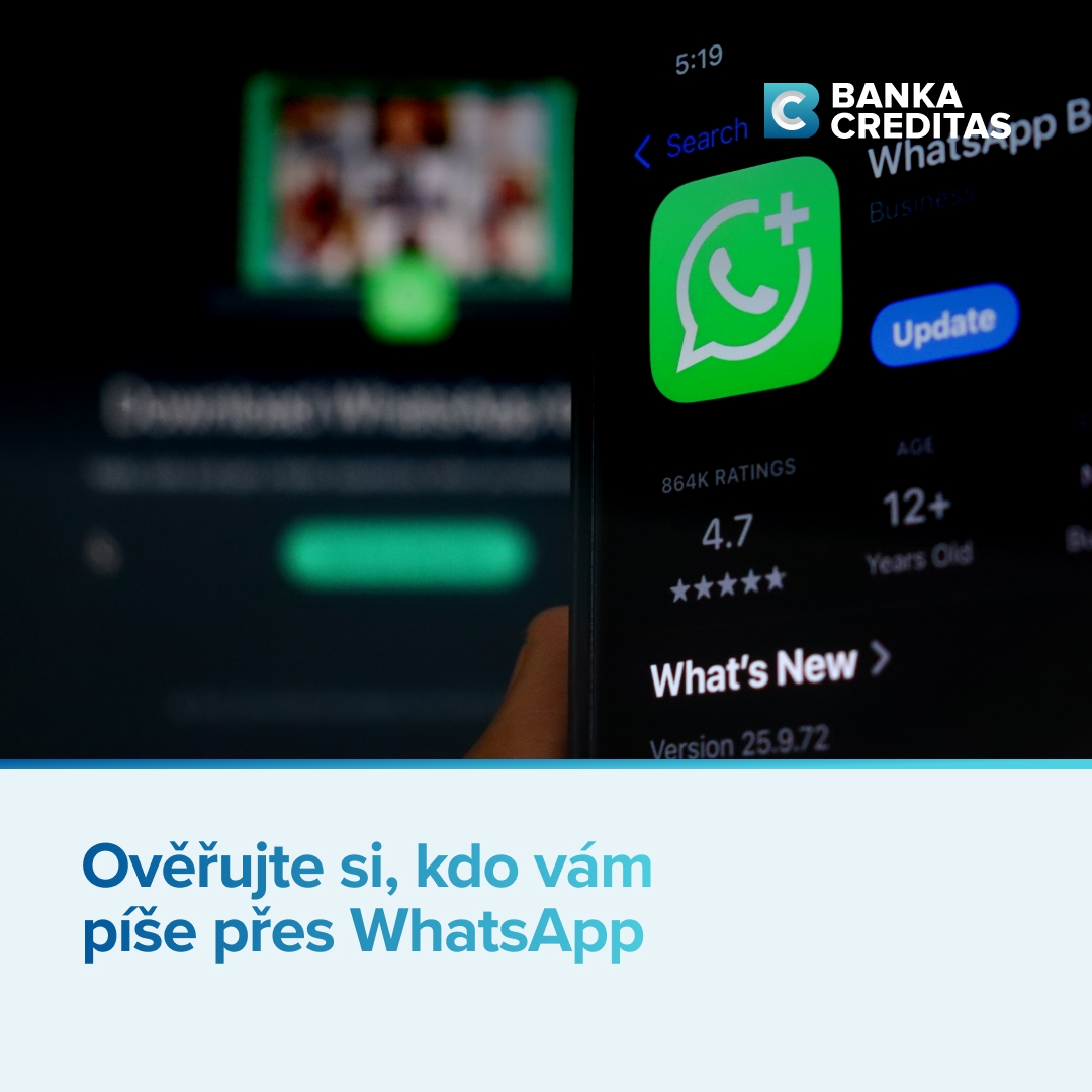 Podvodníci dokáží převzít WhatsApp účty a vydávat se za vaše blízké. Často žádají o rychlou finanční pomoc, údajně kvůli problémům na cestách.

Než někomu pošlete peníze, zavolejte mu. Jen tak si ověříte, že vám opravdu píše váš známý.

#bezpecnost #falesnypritel #bankacreditas