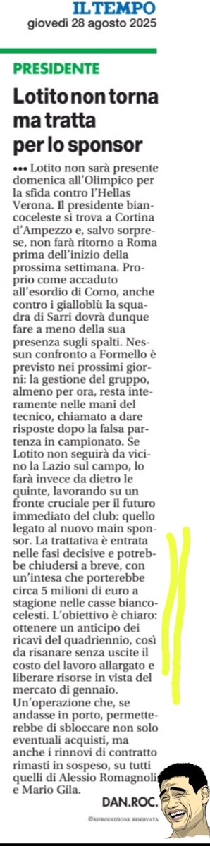 Tipico esempio di " giornalista" che scrive di #Lazio
Perché scrivere cazzate?
Non cambierete mai