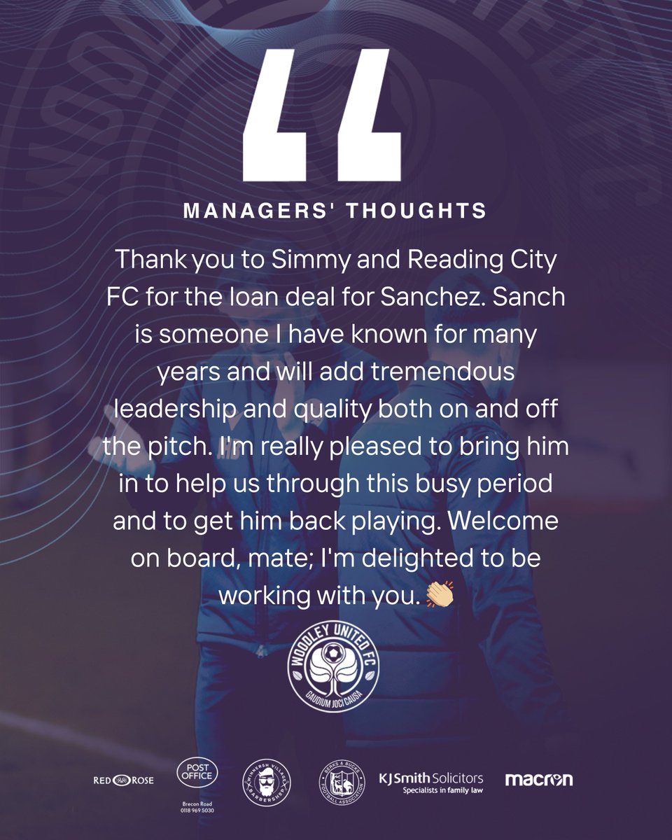 WoodleyUtdFC's tweet photo. 𝐍𝐞𝐰 𝐬𝐢𝐠𝐧𝐢𝐧𝐠, 𝐒𝐚𝐧𝐜𝐡𝐞𝐳 𝐏𝐚𝐫𝐤𝐞𝐬 ✍️

The exciting forward joins on a 28-day loan from @ReadingCityFC.

We look forward to seeing him in our colours over the coming month! 👏

#WeAreUnited🩵 https://t.co/mHlGws7Yp0