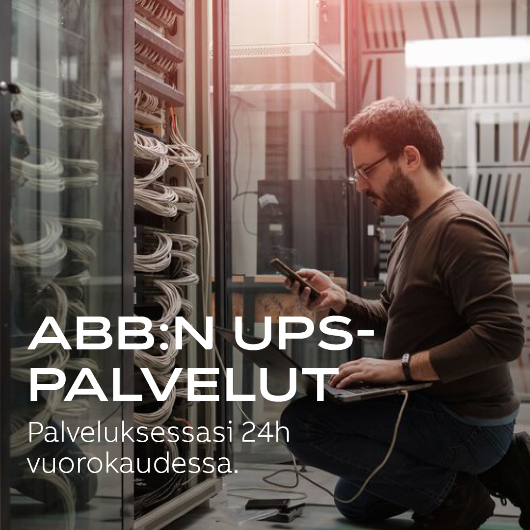 Haluatko varmistaa, että sähkönsyöttösi toimii moitteettomasti kiinteistössäsi? Varmista liiketoimintasi jatkuvuus huippuluokan häiriöttömän sähkönsyötön huoltopalveluillamme!

campaign-el.abb.com/UPS_Palvelut

#ABBSuomi #sähkönsyöttö #UPSjärjestelmät #energiatehokkuus