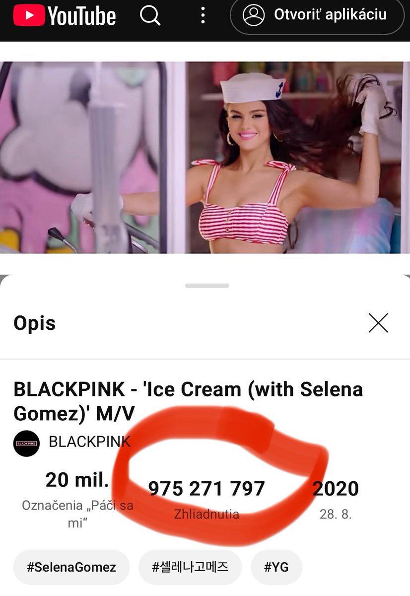 On the way to 1B views on youtube 👑👏 <a href="/selenagomez/">Selena Gomez</a> <a href="/BLACKPINK/">BLACKPINKOFFICIAL</a>