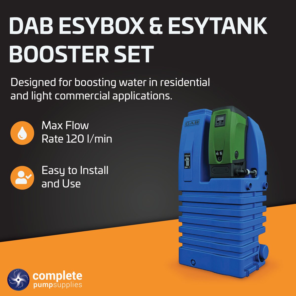 Discover the DAB Esybox and Esytank, an integrated system offering a compact design and just 45db noise output during operation. The 480L Esytank has been engineered to integrate seamlessly with the Esybox to ensure simple installation.

Shop today 👉 loom.ly/vV9mwbo