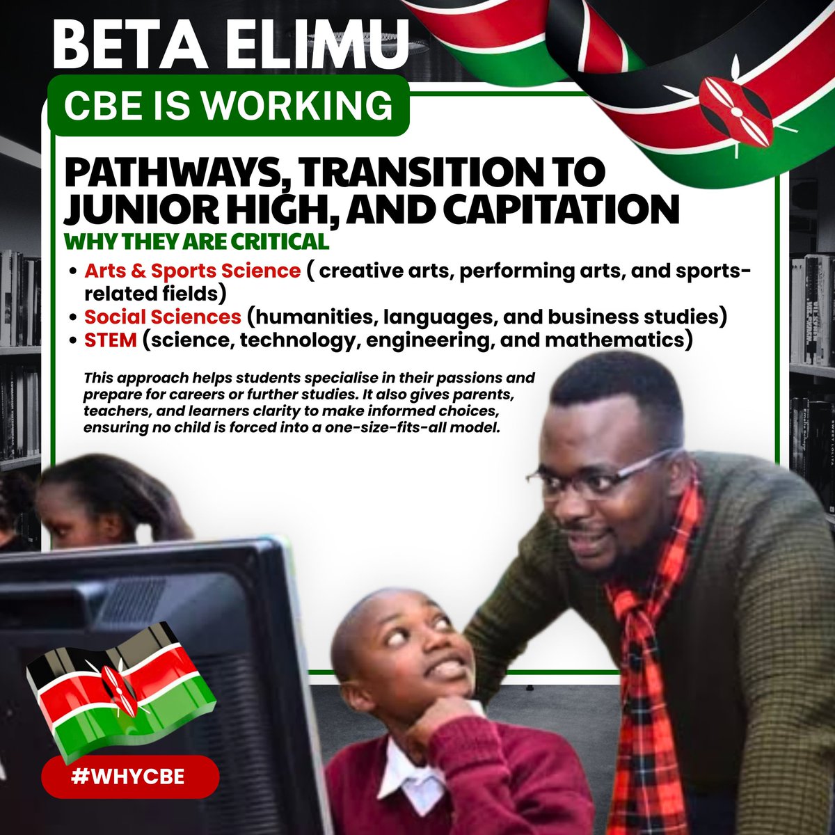 SP_Comentary's tweet photo. To expand access, the government established the Open University of Kenya (OUK), the first fully virtual university, providing flexible, affordable online learning for all Kenyans. #WhyCBE 
CBE Is Working 
BETA Elimu https://t.co/za139FfOu8