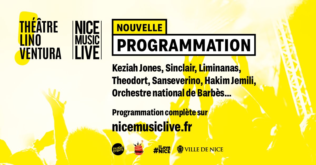 La nouvelle saison du Théâtre Lino Ventura est disponible !

nicemusiclive.fr

#ILoveNice