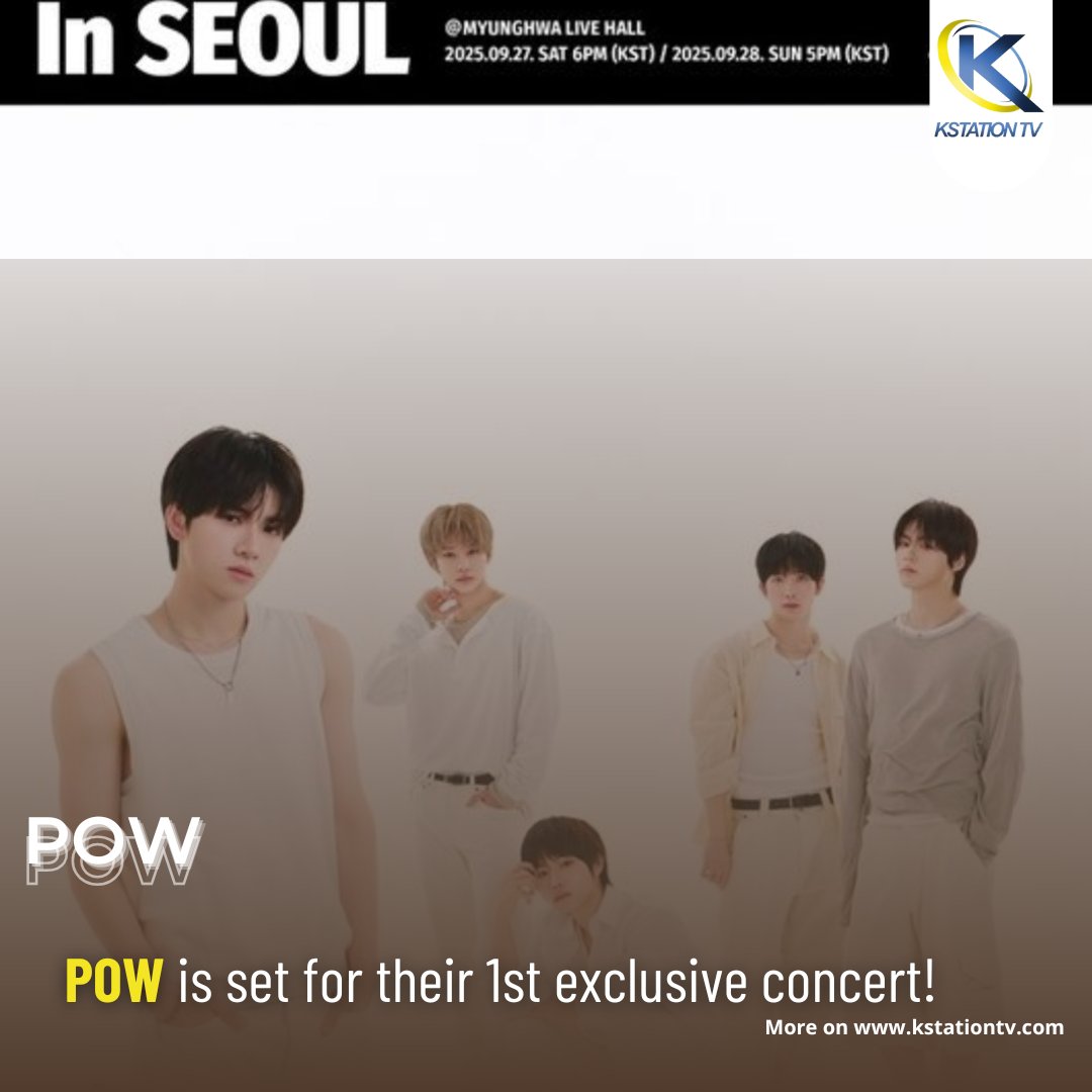 KstationTV (@kstation_tv) on Twitter photo 🎤 Rising all-rounder group #POW is set for their 1st exclusive concert!
“POW TOUR: #POWERFULYOUTH In SEOUL” on Sept 27-28
Don’t miss it! 🔥
More on kstationtv.com
#Kpop #korea #ypoa #POWTOUR <a href="/POW_grid/">POW</a> <a href="/YorchPOWFrance/">Yorch France 🦋 (SLOW)</a> <a href="/YorchUniverse/">𝐘𝐎𝐑𝐂𝐇 𝐔𝐍𝐈𝐕𝐄𝐑𝐒𝐄</a> <a href="/YorchGlobal/">♡YORCH GLOBAL♡</a> 🎤 Rising all-rounder group #POW is set for their 1st exclusive concert!
“POW TOUR: #POWERFULYOUTH In SEOUL” on Sept 27-28
Don’t miss it! 🔥
More on kstationtv.com
#Kpop #korea #ypoa #POWTOUR <a href="/POW_grid/">POW</a> <a href="/YorchPOWFrance/">Yorch France 🦋 (SLOW)</a> <a href="/YorchUniverse/">𝐘𝐎𝐑𝐂𝐇 𝐔𝐍𝐈𝐕𝐄𝐑𝐒𝐄</a> <a href="/YorchGlobal/">♡YORCH GLOBAL♡</a>