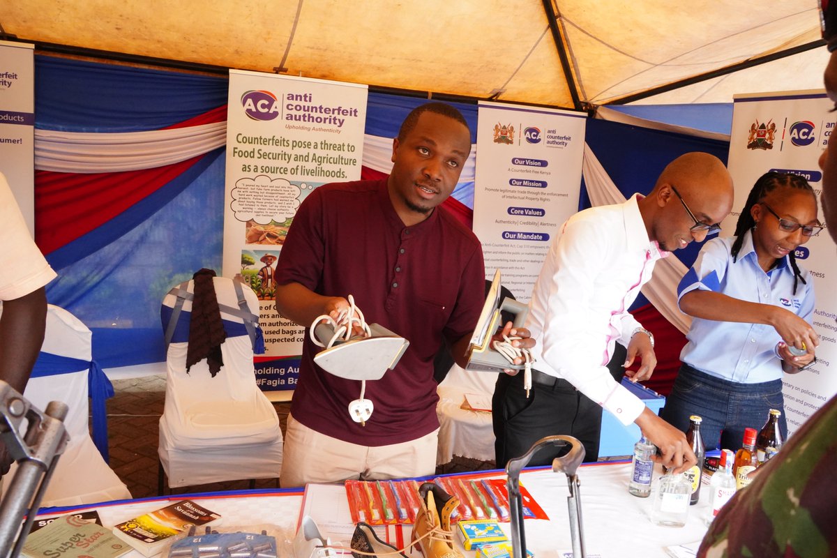 ACA_Kenya's tweet image. Day 2️⃣ at the KNCCI Tharaka Nithi Expo is here! 
The @ACA_Kenya  team is at Chuka University engaging residents on how to spot counterfeits, protect businesses, and keep families safe.

Visit our booth today and let’s #StopCounterfeits together!