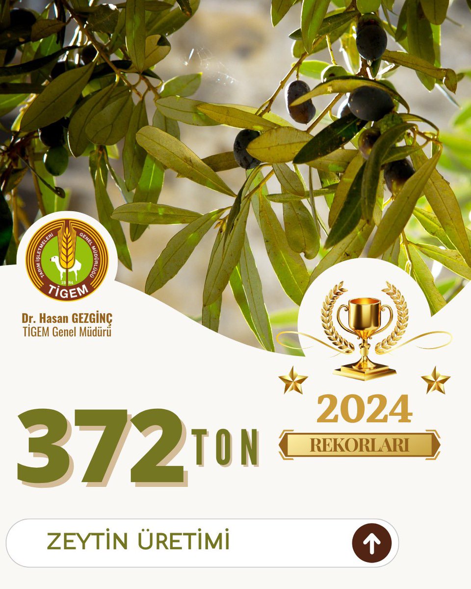 🫒 Zeytin; Anadolu sofralarının vazgeçilmezi, sağlıklı yaşamın simgesi, bereketin yansıması...
Verimli topraklara sahip işletmelerimizde gerçekleştirdiğimiz sürdürülebilir tarım uygulamalarıyla geleceğe güvenle ilerliyoruz. 

<a href="/TCTarim/">T.C. Tarım ve Orman Bakanlığı</a> <a href="/tigemgovtr/">TİGEM</a>