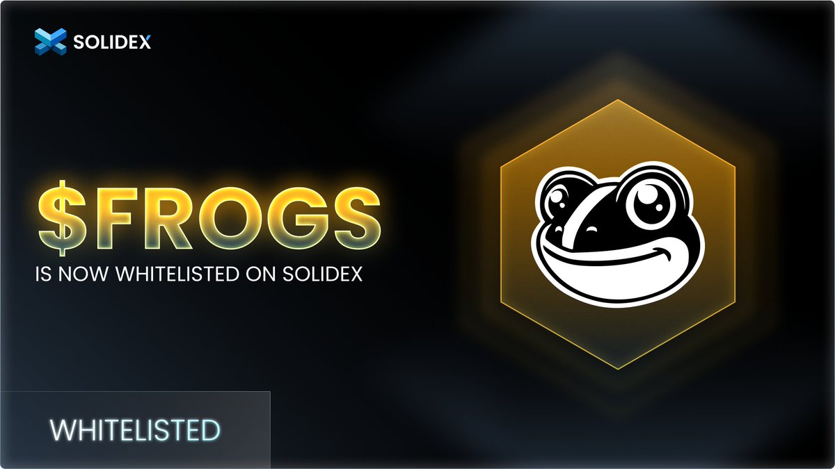 SoliDexCro's tweet photo. ✨Big news on Solidex! ✨

$FROGS is now officially whitelisted on Solidex! 🚀 @realFrogsClub  
We’re excited to announce that $FROGS is now officially whitelisted on Solidex! 🎉
This is a huge step forward for the Frogs Fam and the entire Crofam ecosystem.

👉 Join now and deposit LP to start farming rewards and boost your pools like never before! 💪
https://t.co/q06ey79LNX