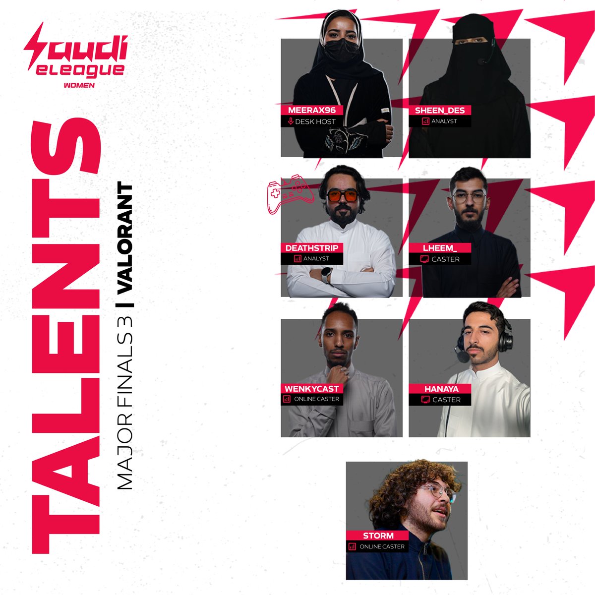 SaudieLeague's tweet photo. في آخر محطات موسم دوري السيدات 2025💪🏻

تعرفوا على مواهبنا اللي راح تضيء نهائيات بطولة Valorant الثالثة ضمن دوري السيدات ⚡💚

#SELValorant | #SELWomen https://t.co/SYFEU9o2Vs