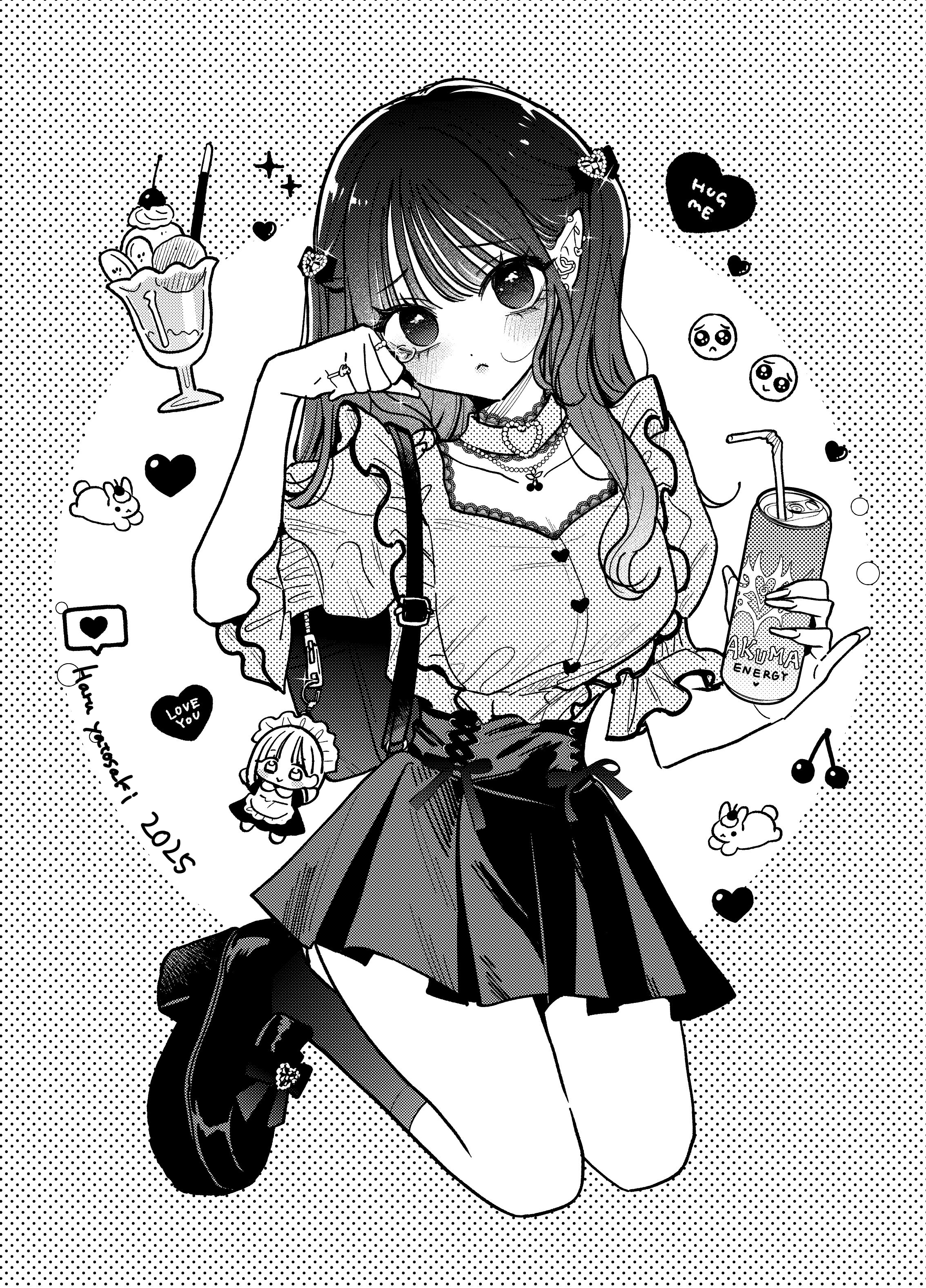 百合展2025 やとさきはる　あくまであまい私の彼女　イラスト入り直筆サイン本 百合展2025 やとさきはる あくまであまい私の彼女 イラスト入り直筆