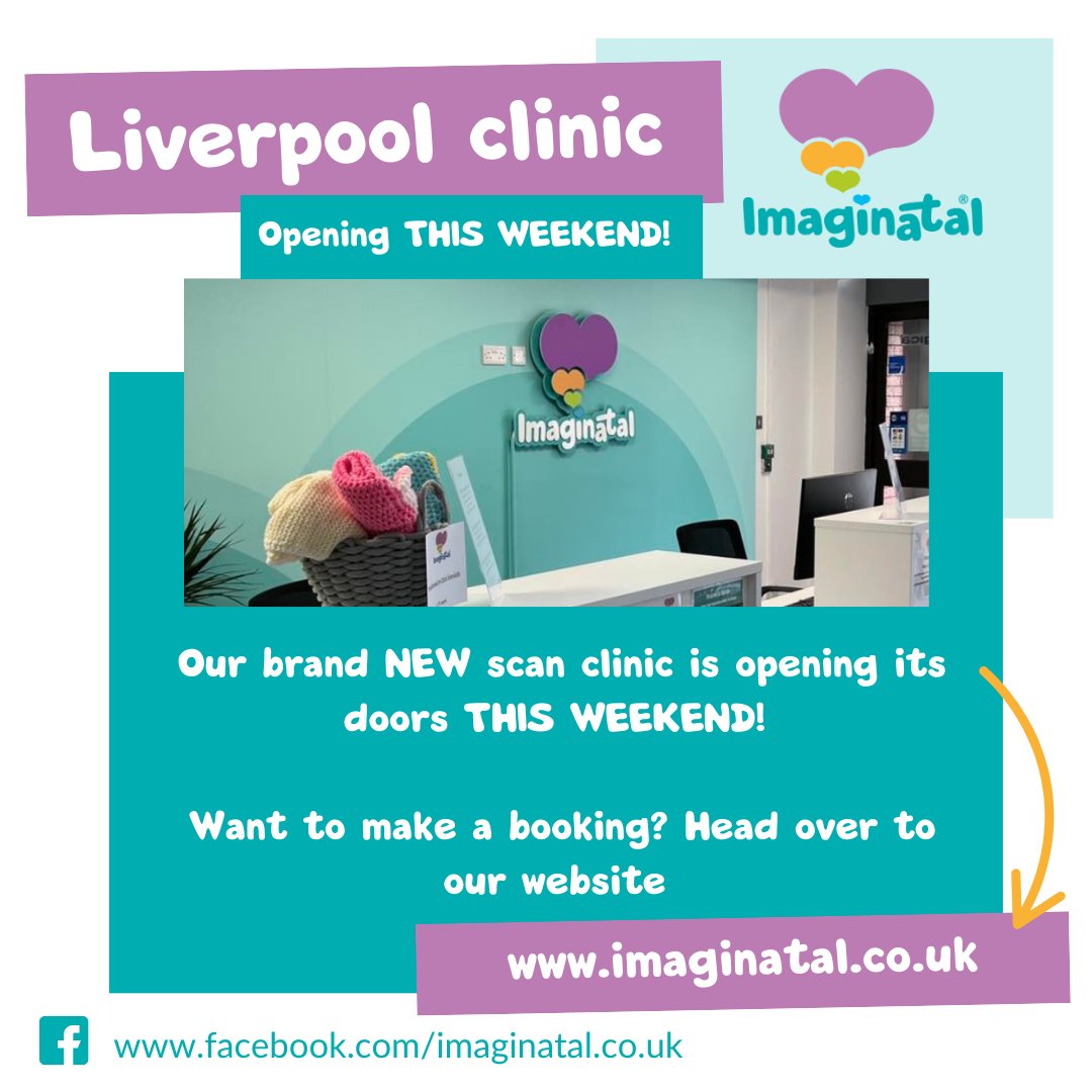 imaginatal's tweet image. Our Liverpool clinic opens THIS WEEKEND ✨

Want to book a scan with us?

Call our team on 0800 640 4299 or head over to our website zurl.co/bKGHr

We look forward to seeing you all

❤️

#imaginatal #liverpool #liverpoolmums #liverpoolmumstobe #liverpoolbusiness