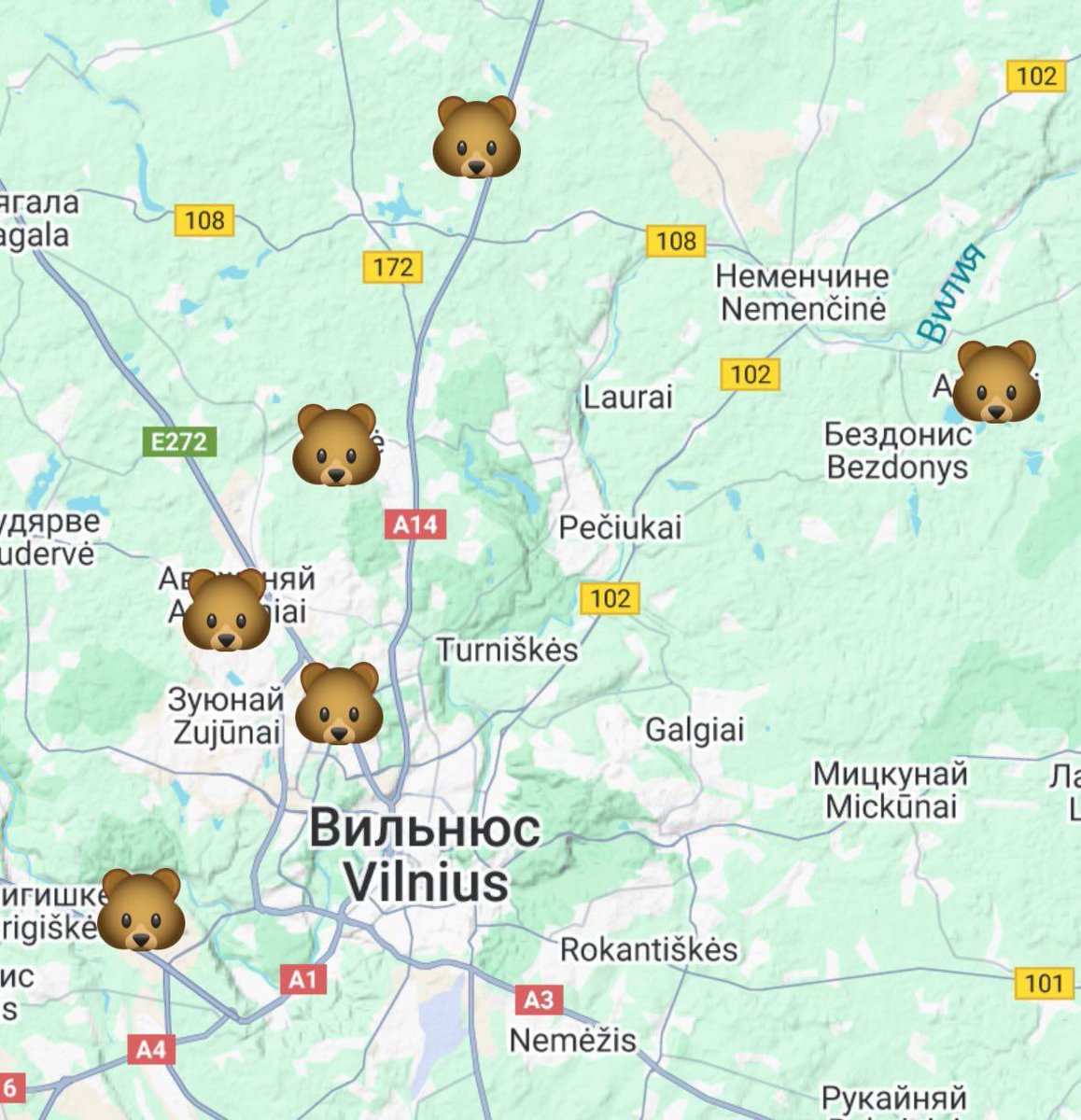 ch_stany's tweet image. В Литве можно следить за перемещением медведей в реальном времени, например

meskos.lt