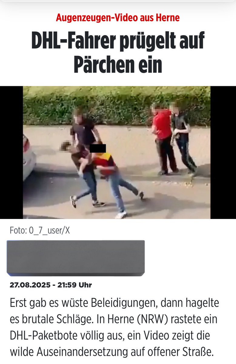 Ja, aber der Paketbote wurde zuvor massivst provoziert und bedroht und die Frau hat mehrmals gesagt „ich bin Boxerin, komm her, lass boxen, komm her, ich hab keine Angst“ hat ihre Jacke ausgezogen und ihn mehrmals zum Kampf aufgefordert.

Fuck around and find out