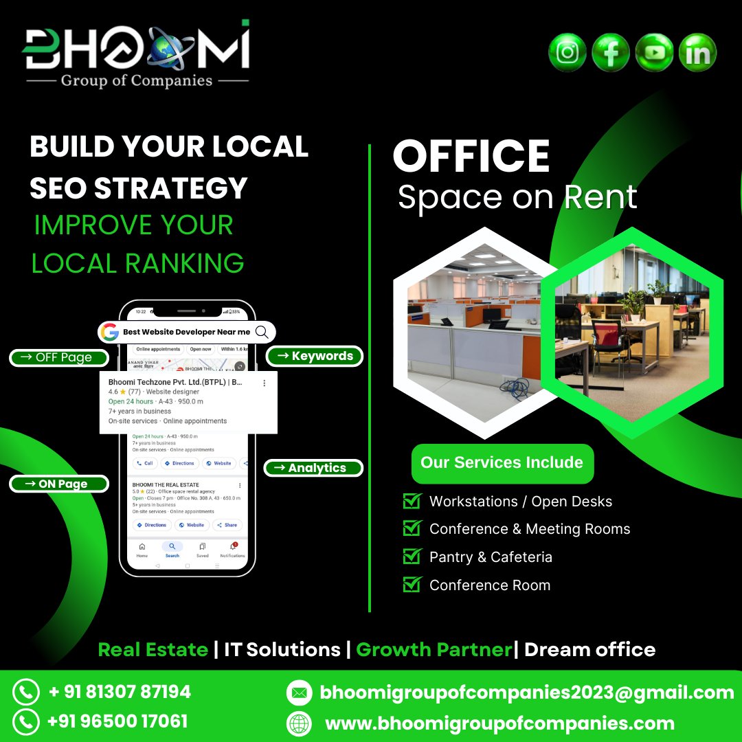 bhoomigroup2023's tweet photo. Bhoomi Group of Companies
Real Estate | 💻 IT Solutions | 📊 Growth Partner
Office Space on Rent | SEO Strategy Experts
📞 +91 81307 87194 | +91 96500 17061
https://t.co/H2ZONmKEKy
#BhoomiGroup #BusinessGrowth #SEOExperts #OfficeSpace #DreamOffice https://t.co/fHUlKGRu6o