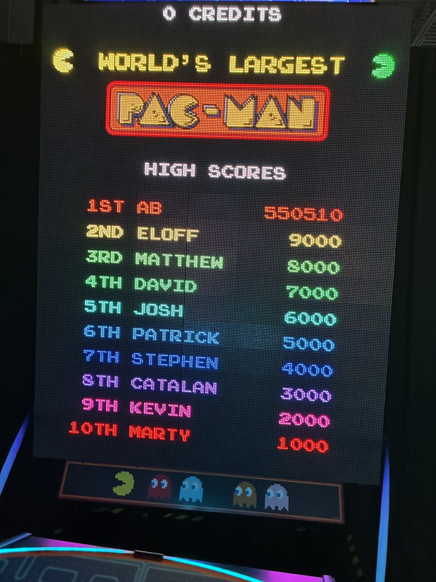 ABCrewInc's tweet image. Playing this Pac-Man game at Dave and Buster tonight and have the high score. who gonna beat it?