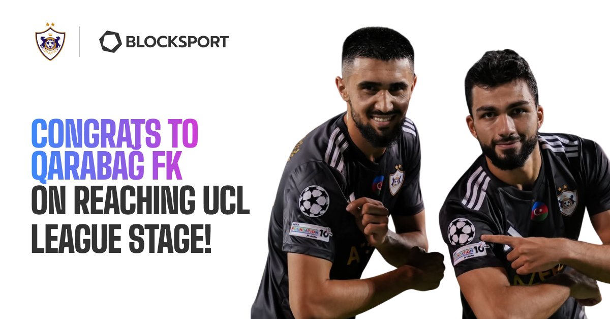 🚀⚽ Congratulations, <a href="/FKQarabagh/">Qarabağ FK</a>! ⚽🚀

We at Blocksport proudly congratulate Qarabağ FK on reaching the <a href="/ChampionsLeague/">UEFA Champions League</a> league stage.

Your passion, hard work, and determination have brought you to the biggest stage in European football. 🌍✨

We look forward to seeing you