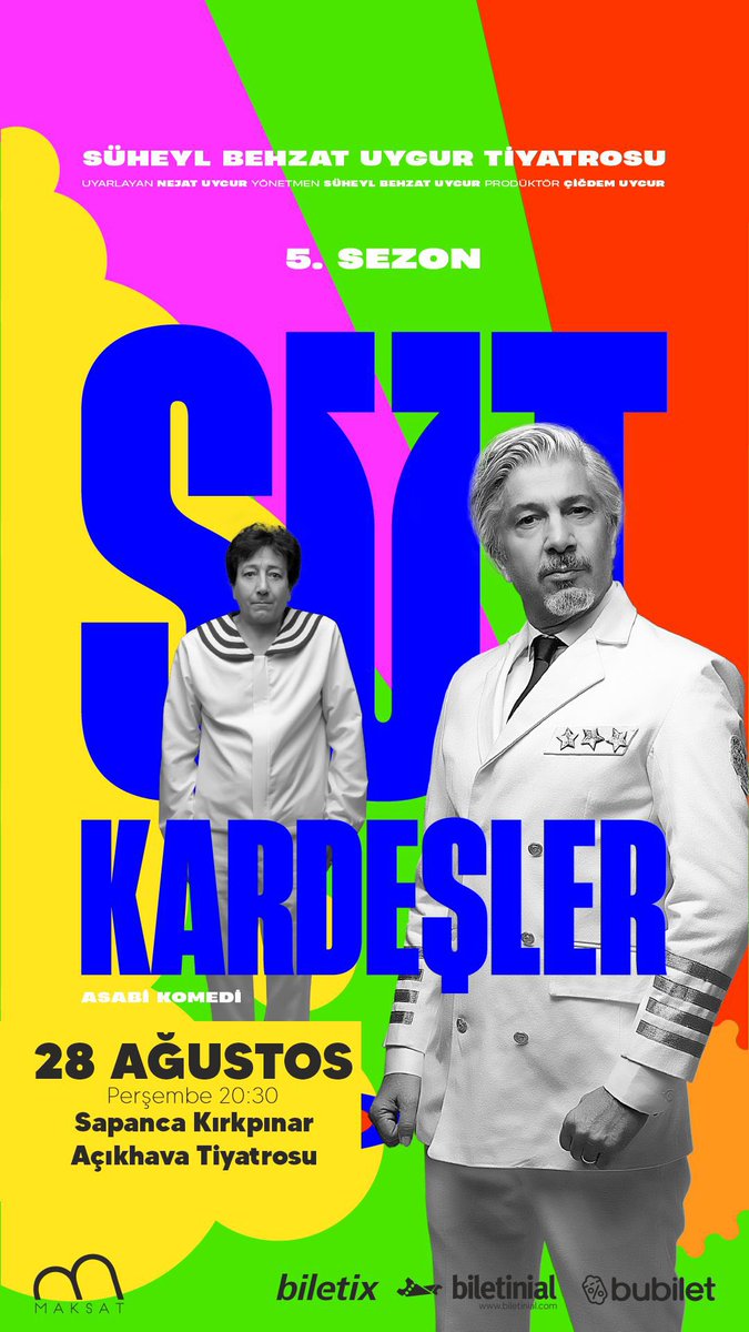 Süt Kardeşler, bu akşam Sapanca’da 

🎭 SÜT KARDEŞLER
📍 SAKARYA – Sapanca Kırkpınar Açıkhava Tiyatrosu
🗓️ 28 Ağustos Perşembe
⏰ 21:00
🎟️ Bilet için 👇

biletinial.com/tr-tr/tiyatro/…