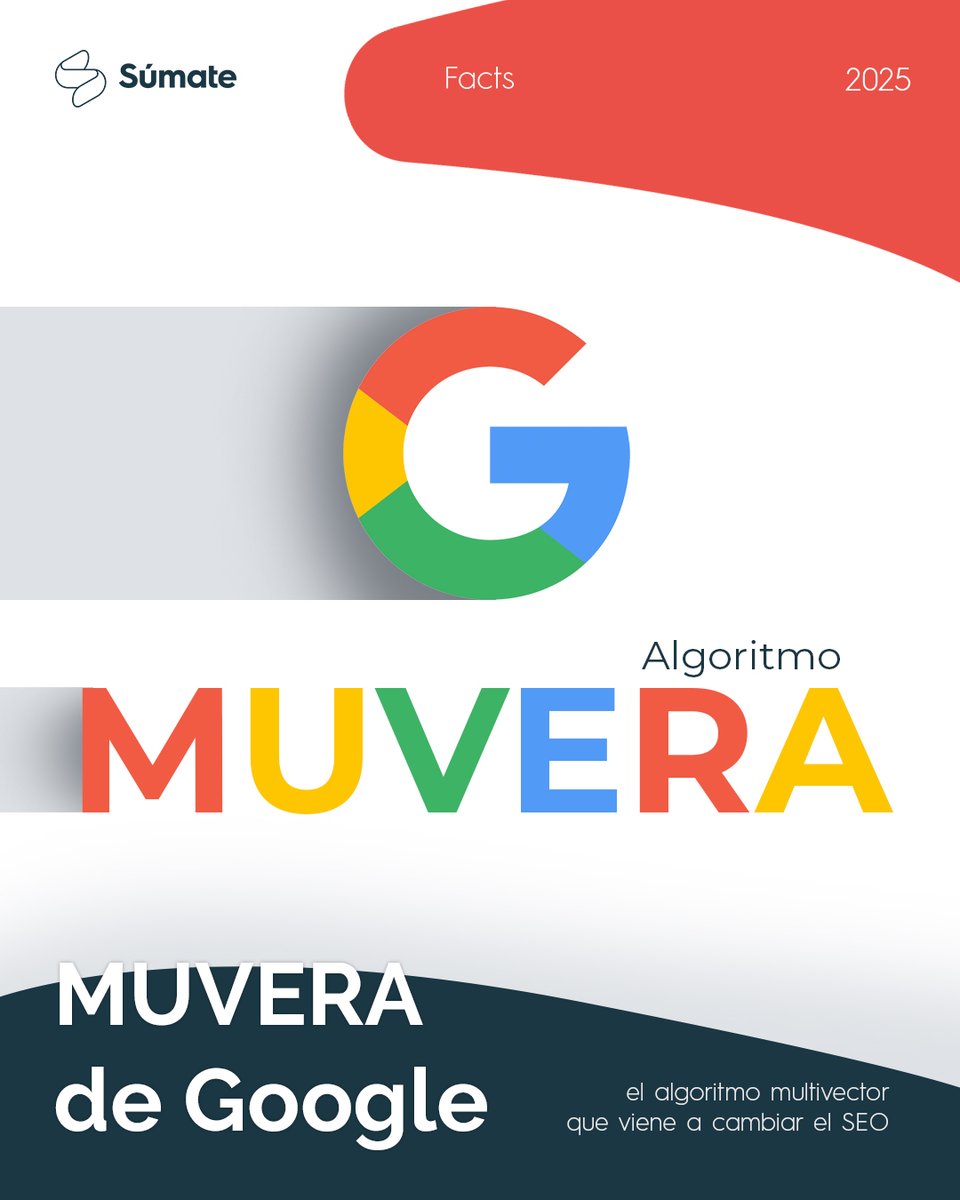 🚀 Este verano Google presentó MUVERA, el algoritmo que revoluciona el #SEO:
🔹 Adiós a la repetición de kws.
🔹 Hola a la diversidad semántica.
🔹 Resultados más precisos y personalizados.
En Súmate te ayudamos a estar un paso por delante: 

hubs.li/Q03F-DXw0