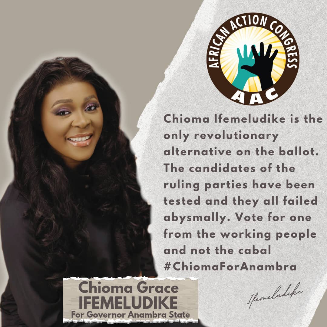 DamilojuJLT's tweet photo. Anambra vote right.
Anambra vote for change.
Anambra vote for Chioma
#Choma4Governor https://t.co/NQLsc82th9