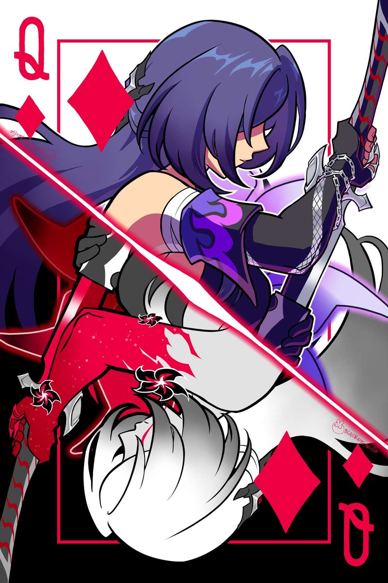 blackeyebruise's tweet photo. 🃏#HonkaiStarRail #acheron https://t.co/em42mPJqzI