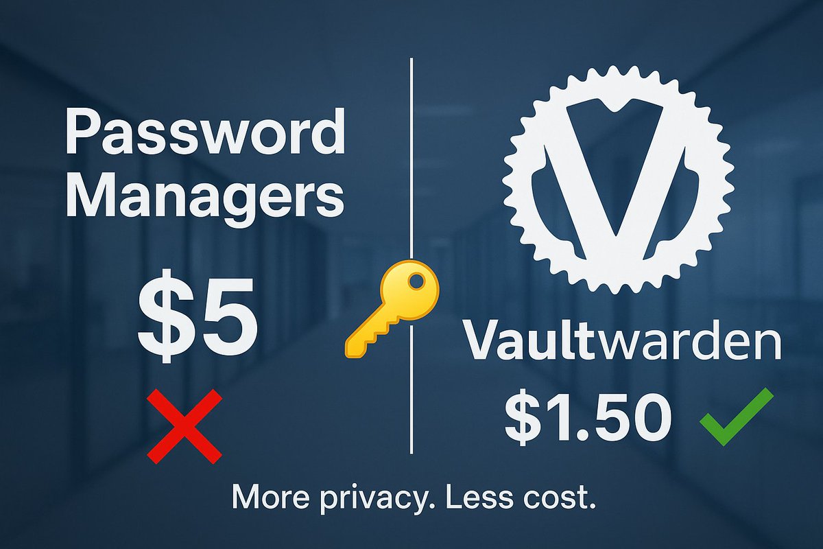 Password managers shouldn’t cost $5/month 🔑

Vaultwarden on PikaPods = ~$1.50/month.

Same features. More privacy. Less cost.

#Privacy #SelfHosting
