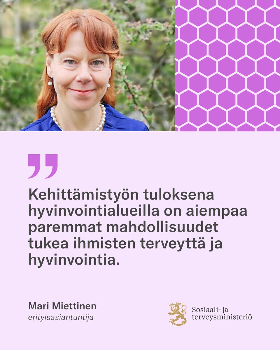 Hyvinvointialueilla on nyt aiempaa paremmat mahdollisuudet tarjota asukkailleen palveluja, jotka tukevat ihmisten hyvinvointia ja terveyttä, kirjoittaa Mari Miettinen.

#kestäväkasvu #RRP #hyte

🔗stm.fi/-/monialaisen-…