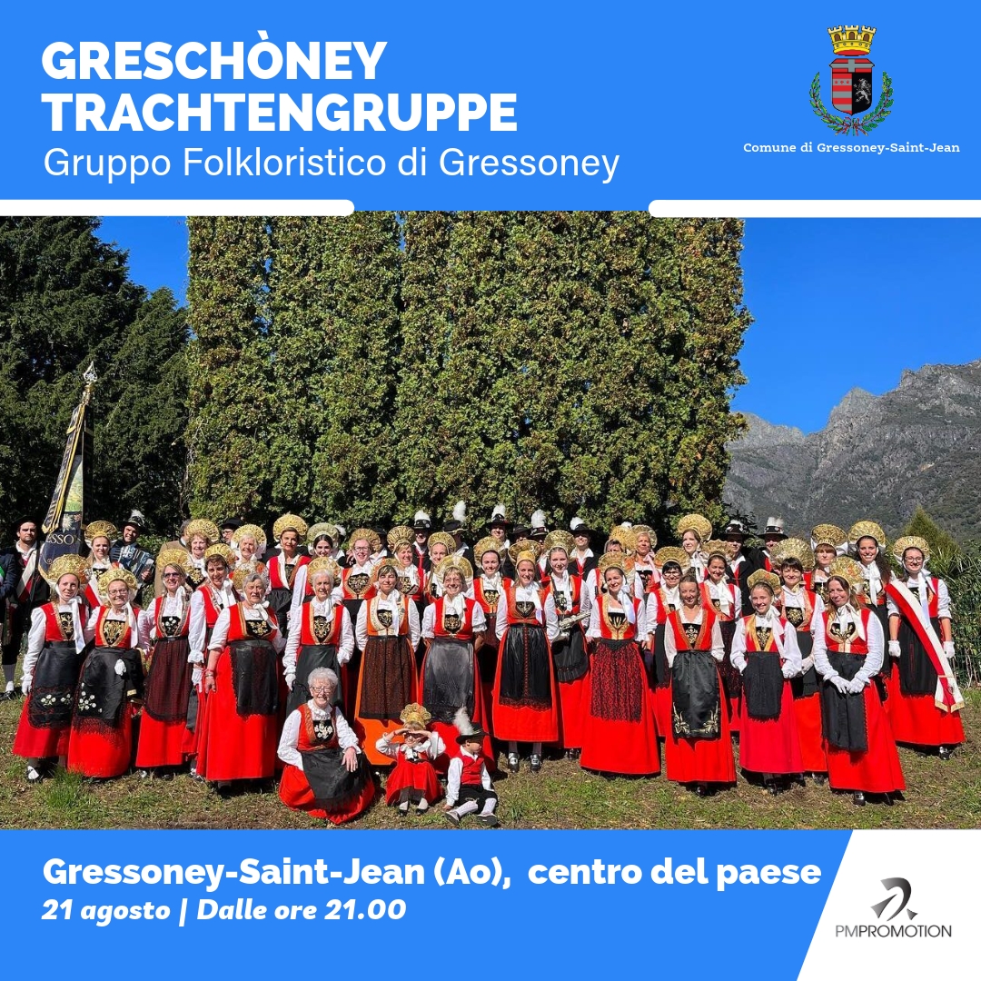 pmpromotion's tweet photo. 🌺 Dom 31 ago – Obre Platz, Gressoney
Esibizione del Greschòney Trachtengruppe: danze walser, costumi storici e la celebre cuffia in filigrana d’oro. Tradizione e cultura da vivere insieme!
ℹ️ https://t.co/CvKaQO1b3t
#GWF25 https://t.co/hZzvuWBI2g