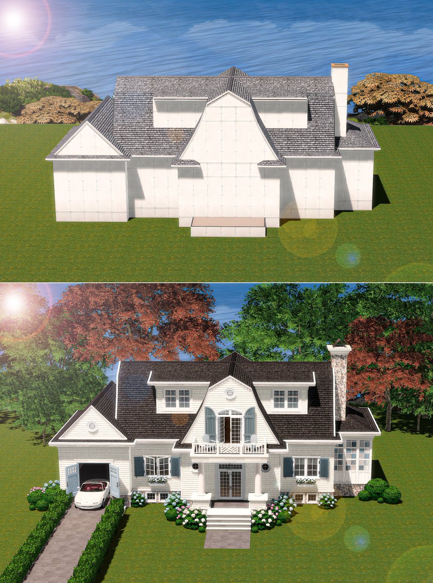ArchSimStudio's tweet image. A new beach cottage I started building tonight! It's a work in progress, there is no backside yet. This one was also built using the "raised foundation" method (I made a video about this). #showusyourbuilds #thesims4 #ts4 #architecture