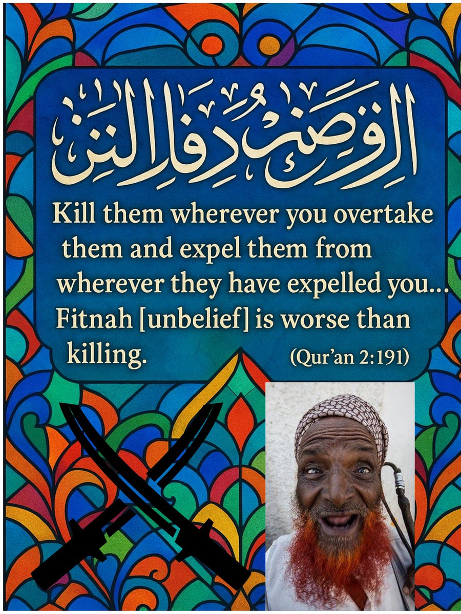 Presenting you beauty of Islam😇

Qur*an 2:191 – Kill them wherever you overtake them and expel them from wherever they have expelled you.. fitnah [unbelief] is worse than killing.

who was that mf who first said All religions are same.

#SanatanDharma 
#GazaFamine