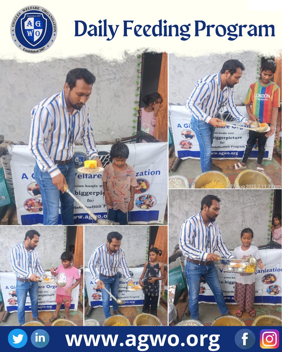 agwo_org's tweet image. Spreading smiles, one meal at a time. 🌼✨
At AGWO’s Daily Feeding Program, we strive to ensure that no child goes to bed hungry. Each plate served is a step closer to a brighter, nourished tomorrow.

#DailyFeedingProgram #AGWO #FightAgainstHunger #FoodForAll #NourishingLives