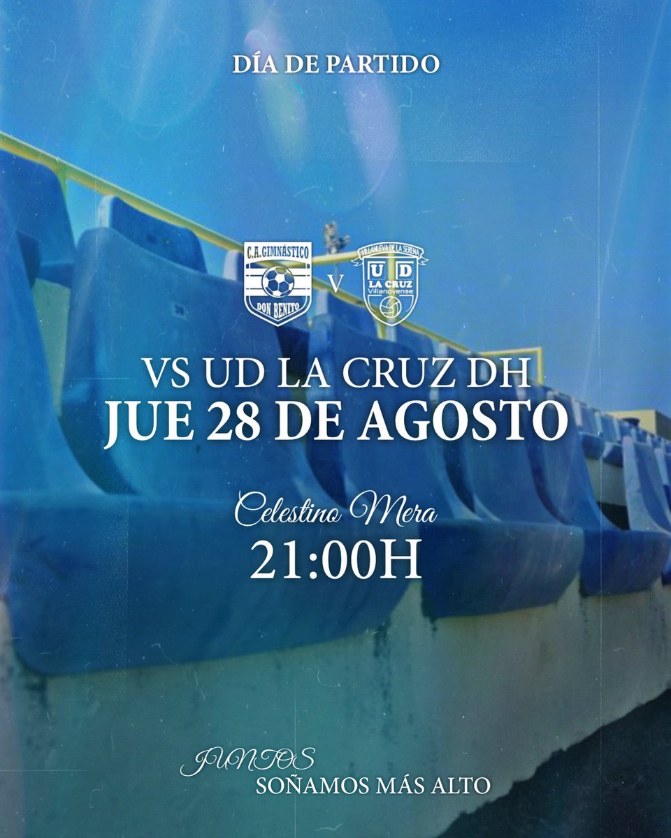 🤩🏟️ Es día de partido... 𝒆𝒏 𝒆𝒍 𝑪𝒆𝒍𝒆𝒔𝒕𝒊𝒏𝒐 𝑴𝒆𝒓𝒂

⚽ 𝒗𝒔 <a href="/UDLaCruz/">UD La Cruz Villanovense</a> 

#GimnásticoLaCruzDH     
#PretemporadaGDB