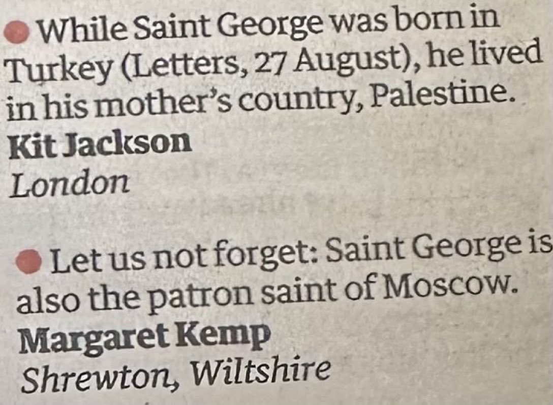 Interesting letters in the Guardian today