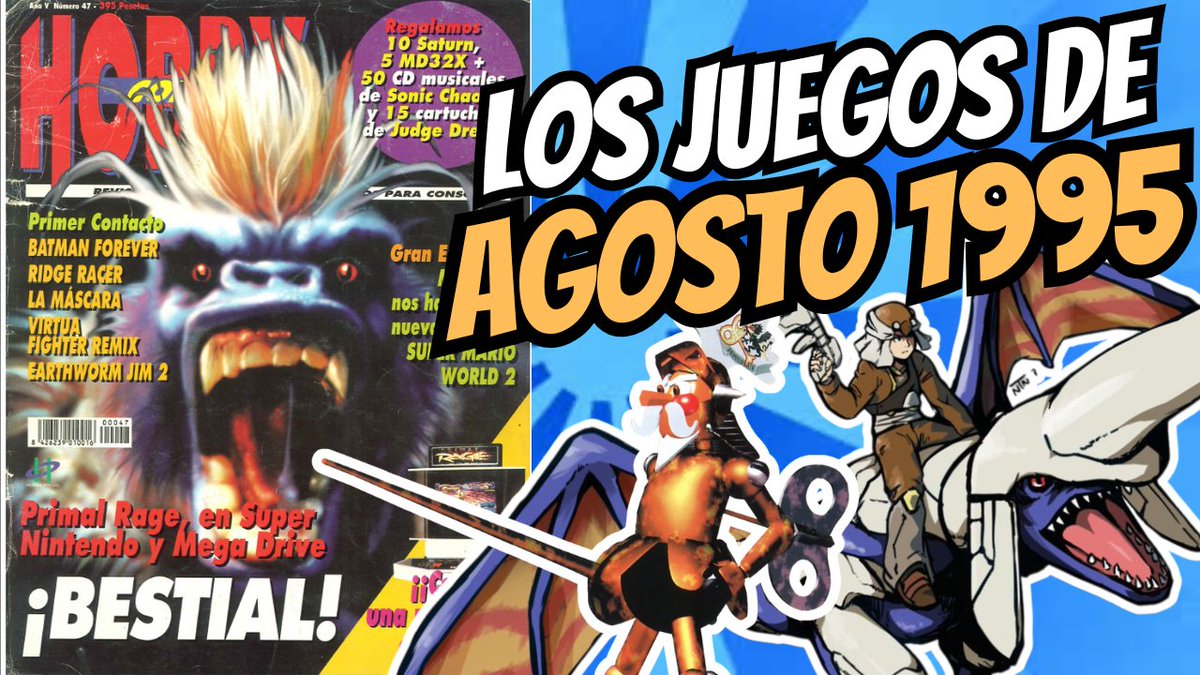 Hoy a las 22h tendremos ración veraniega de Hobby Consolas con los juegos de hace 30 años: Panzer Dragoon, Clockwork Knight, Mega Man V y un morrallote con Van Damme de protagonista. No faltéis 😉 youtu.be/8_V2U1zvV1U