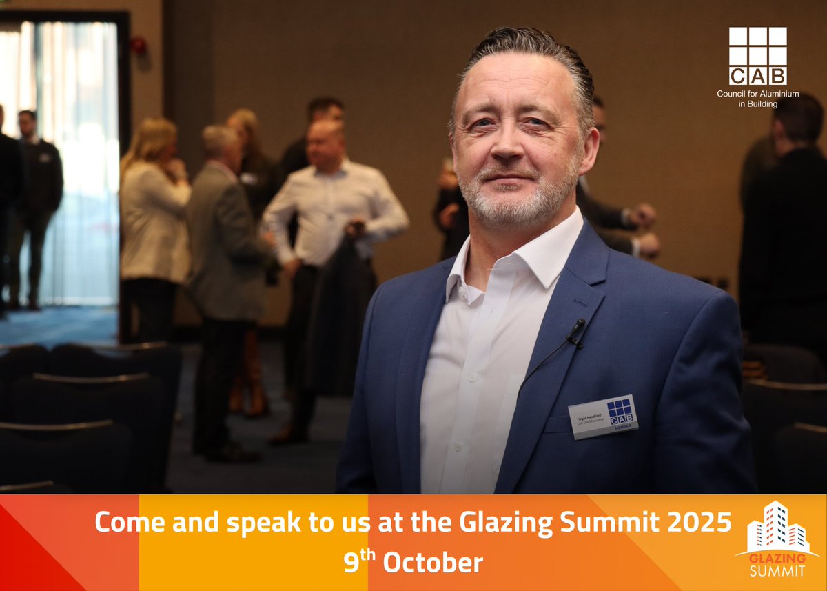 We’re proud to be partnering with the Glazing Summit 2025, the UK’s leading conference for the glazing, window, door and conservatory industry.
 
We look forward to seeing you there!
 
#GlazingSummit #Sponsorship #CAB_Member