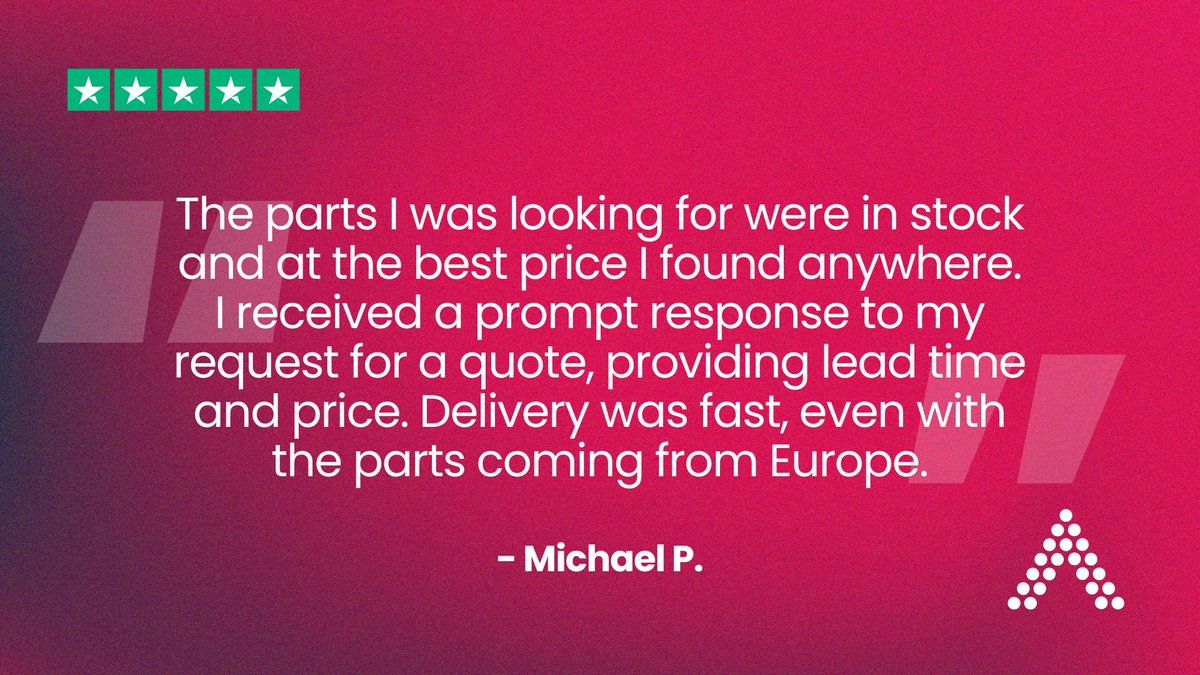 You can expect the same fast delivery, competitive prices and quick responses when you source automation parts from EU Automation. Ready for your next order? Start here 👉 bit.ly/4fZgFzh
 
#CustomerSuccess #AutomationParts #EUAutomation