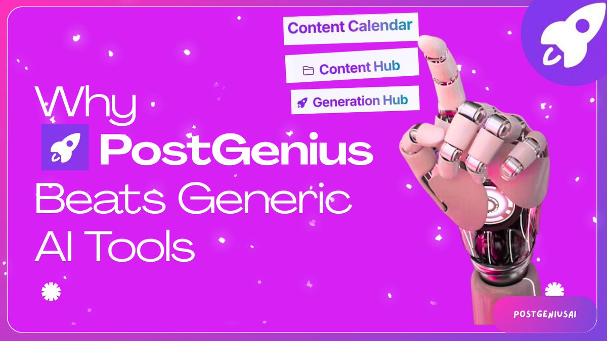 PostGeniusAI's tweet image. Tired of generic AI spitting out cookie-cutter content? 😴 PostGenius nails your brand voice with epic cloning tech, pumps out viral posts 10x faster, and saves you hours! 🚀 Ready to make your brand pop?
postgenius.cogniqqai.com

#AIContent #ContentCreation #CogniqAI #PostGenius