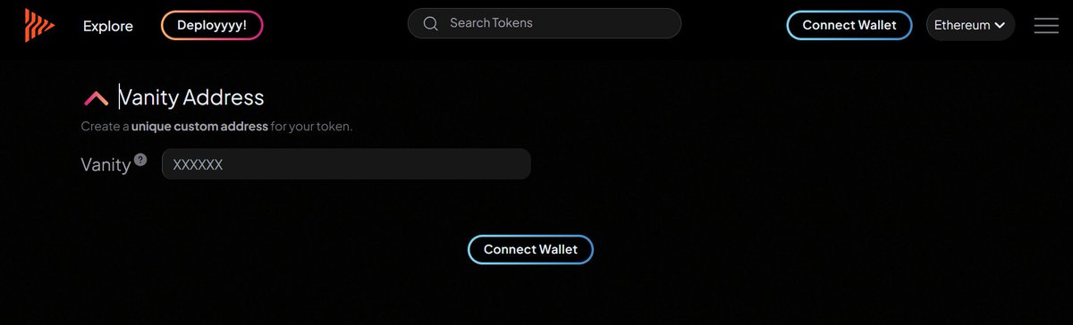 Custom vanity addresses that make your token instantly recognisable across platforms.

Deployyyyer's Vanity Address feature transforms contracts into brand assets.

🎯Strategic Brand Integration

Custom addresses create immediate recognition patterns that distinguish your project