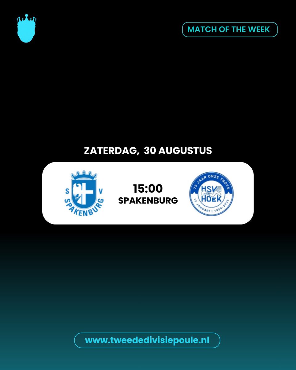 Match of the week: <a href="/spakenburg_sv/">sv_spakenburg</a> VS @hsvhoek1 🔵⚪️

De Zeeuwse club ervaart een droomdebuut met 6 punten uit 2 wedstrijden en mag dit weekend op bezoek bij Spakenburg. 

Wat denk jij dat de uitslag wordt? 

#svspakenburg #hsvhoek #tweededivisie #tweededivisiepoule
