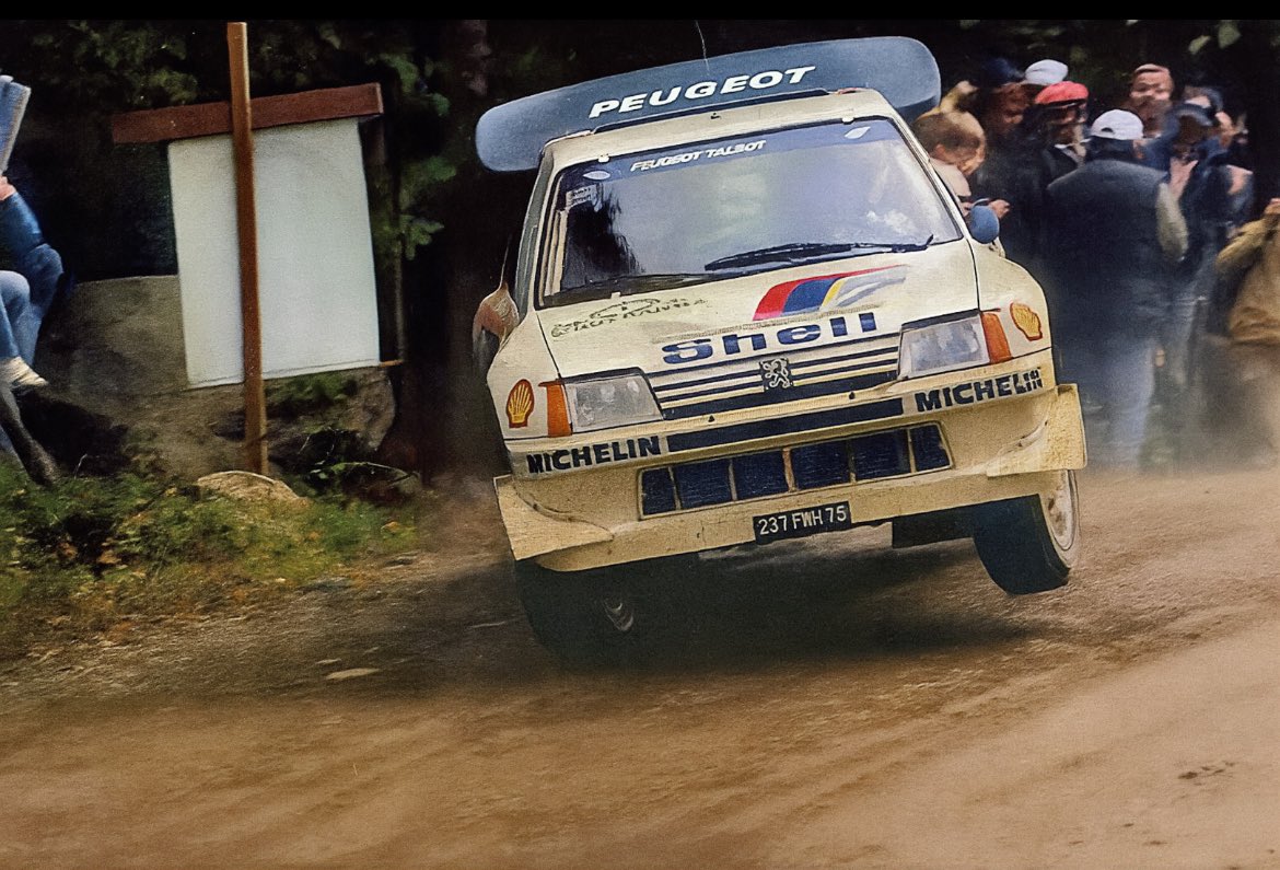 WRCPAST (@wrcpast) on Twitter photo 1986 Rally of the 1000 Lakes
Car 1
Timo Salonen and Seppo Harjanne in their works Peugeot 205 T16 E2.
The crew would win the event overall by 24secs over teammates Kankkunen and Piironen.
📸 Credit to photographer 👏🏻
<a href="/OfficialWRC/">FIA World Rally Championship</a> <a href="/RallyFinland/">Secto Rally Finland</a> <a href="/peugeotsport/">Peugeot Sport</a> 1986 Rally of the 1000 Lakes
Car 1
Timo Salonen and Seppo Harjanne in their works Peugeot 205 T16 E2.
The crew would win the event overall by 24secs over teammates Kankkunen and Piironen.
📸 Credit to photographer 👏🏻
<a href="/OfficialWRC/">FIA World Rally Championship</a> <a href="/RallyFinland/">Secto Rally Finland</a> <a href="/peugeotsport/">Peugeot Sport</a>