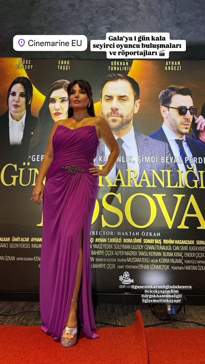 mugemulusoy's tweet photo. Kosova cumhurbaşkanı Sn.Vjasa Osmani’yi oynadığım sinema filmi #güneşinkaranlığındakosova Kosova - Prizren ‘de seyircili izleme yaptık💫
gala bu akşam olacak 🎬 
#mügeulusoy https://t.co/C1gBXemPbX