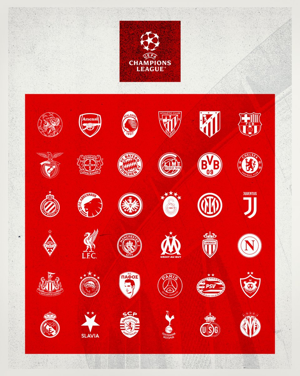 The 2025/26 <a href="/ChampionsLeague/">UEFA Champions League</a> line-up ✨